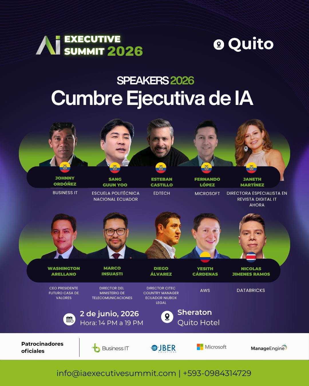 Dr. Esteban Castillo speaker AI Executive Summit 2026 Quito